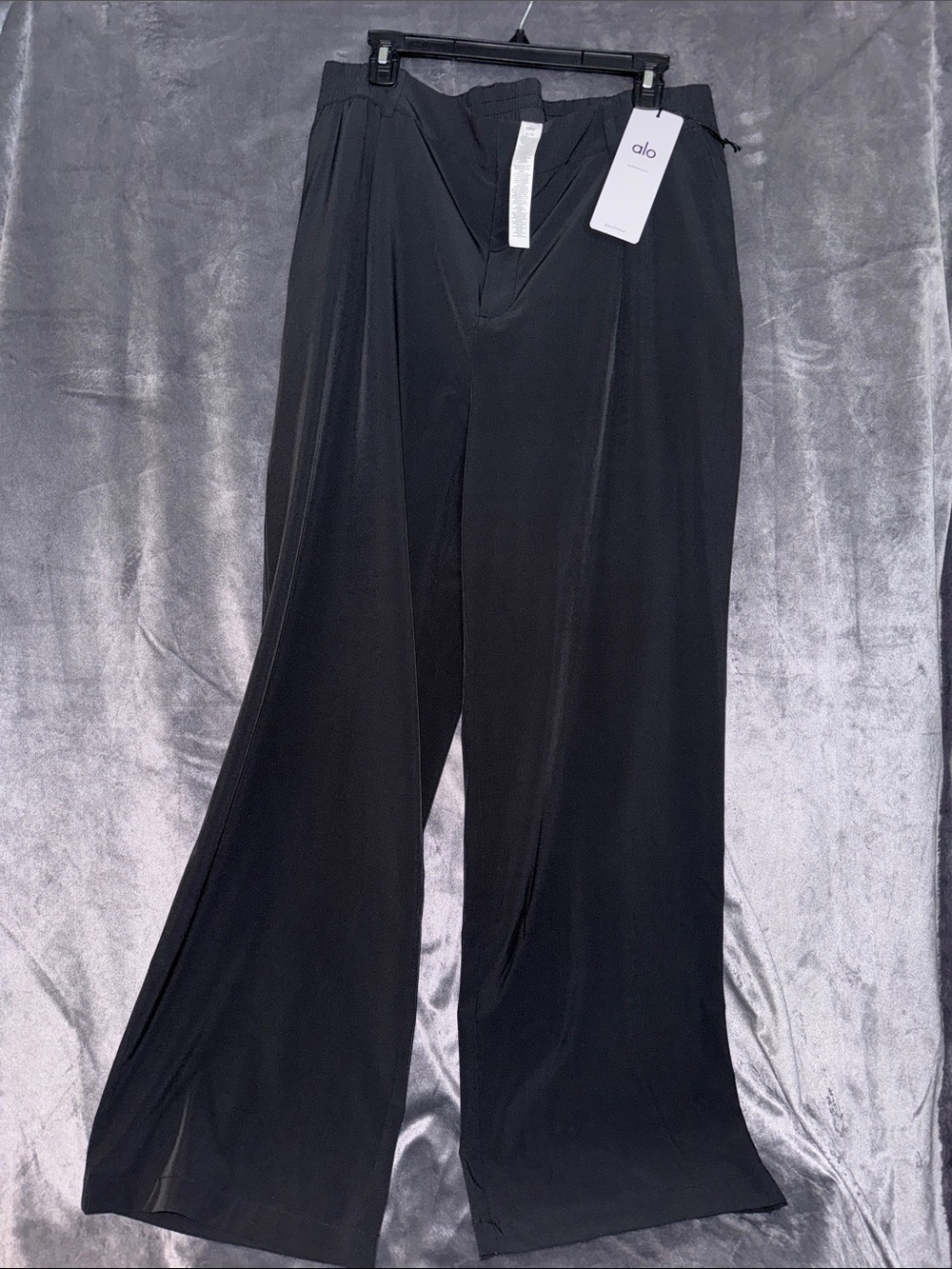 ALO Yoga Black Wide-Leg Trousers